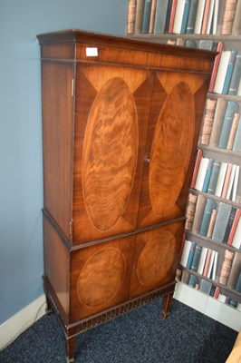 Lot 258 - Veneered drinks cabinet height 150cm, width 66...