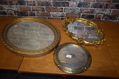 Lot 222 - 3 gilt framed mirrors