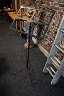 Lot 227 - Metal music stand, height approx 130 cm