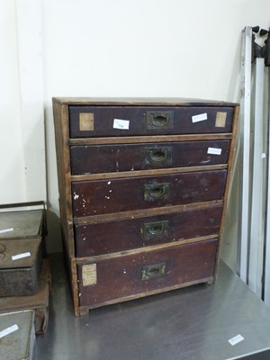 Lot 759 - SMALL TABLE TOP FIVE DRAWER CHEST