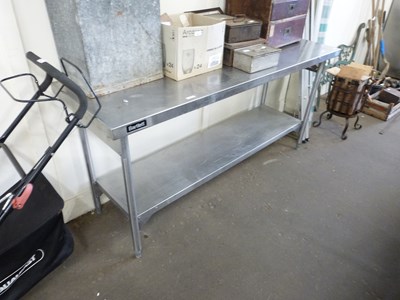 Lot 760 - STAINLESS STEEL KITCHEN PREPARATION TABLE, 180...