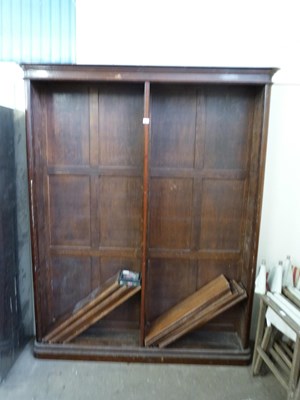 Lot 777 - VICTORIAN LARGE MAHOGANY OPEN FRONT BOOKCASE...