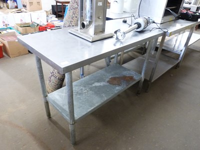 Lot 788 - STAINLESS STEEL KITCHEN PREPARATION TABLE, 122...