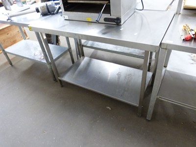 Lot 789 - STAINLESS STEEL KITCHEN PREPARATION TABLE, 120...