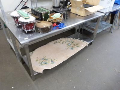 Lot 797 - STAINLESS STEEL KITCHEN PREPARATION TABLE, 182...