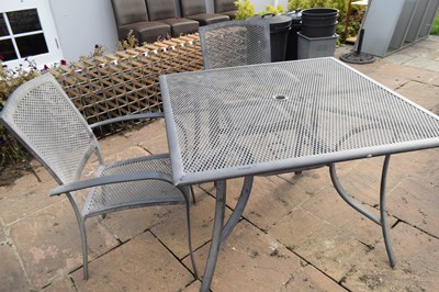 Lot 340 - Aluminium garden table with 2 chairs