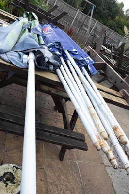 Lot 341 - 9 pub/garden parasols with advertising prints