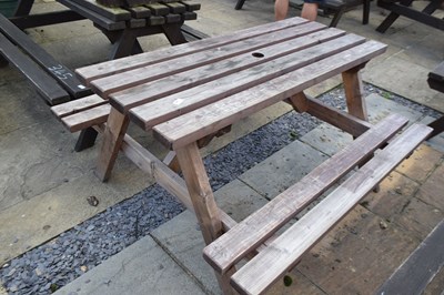 Lot 344 - Garden picnic table 138 x 127 cm, height...