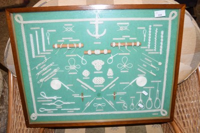 Lot 229 - FRAMED COLLECTION OF SAILORS KNOTS