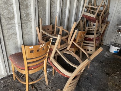 Lot 385 - 8 upholstered dining chairs (a/f)