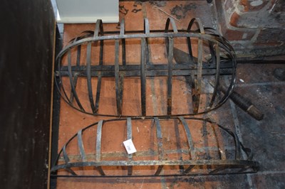 Lot 290 - 3 mixed iron hay feeders/hanging basket...