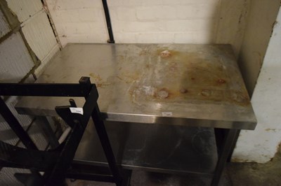 Lot 325 - Stainless steel freestanding work station,...