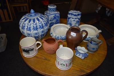 Lot 208 - Mixed lot: Ceramics to include reproduction...