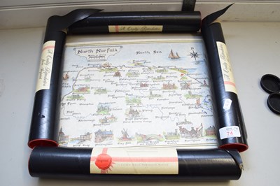 Lot 74 - FOUR REPRODUCTION MAPS OF NORFOLK IN TUBES