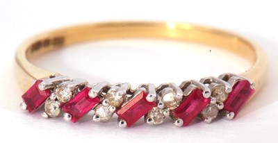 Lot 10 - Modern ruby and diamond ring, alternate set...