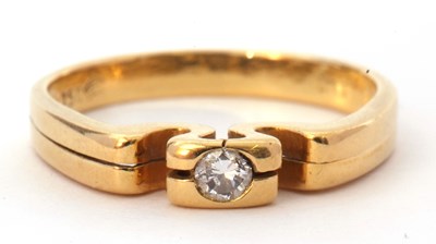 Lot 26 - Single stone diamond ring, a small brilliant...