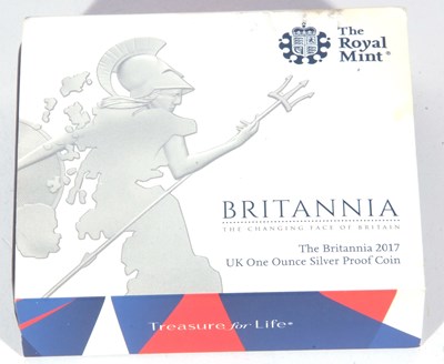 Lot 118 - UK 2017 silver proof Britannia cased with...