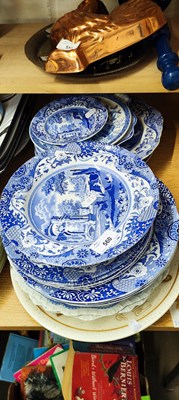 Lot 560 - COLLECTION OF ASSORTED BLUE AND WHITE PLATES...