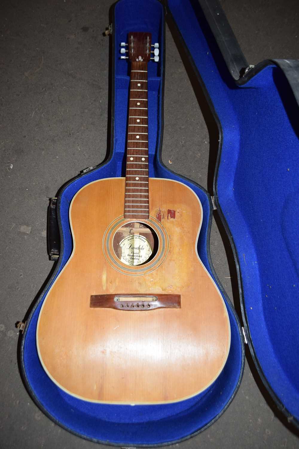 Lot 650 - CASED FINNISH LANDOLA ACOUSTIC GUITAR