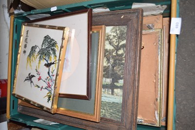 Lot 693 - BOX CONTAINING VARIOUS FRAMED PRINTS
