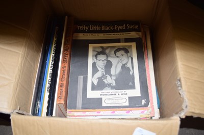 Lot 738 - BOX CONTAINING QUANTITY OF VARIOUS SHEET MUSIC...