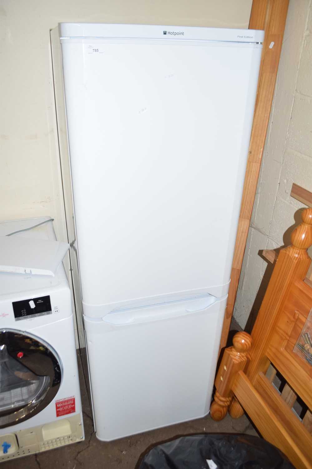 Lot 785 - HOTPOINT FIRST EDITION UPRIGHT FRIDGE FREEZER