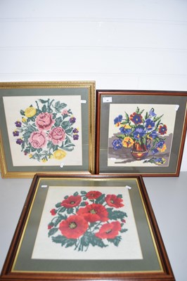 Lot 41 - GROUP OF THREE EMBROIDERY PICTURES