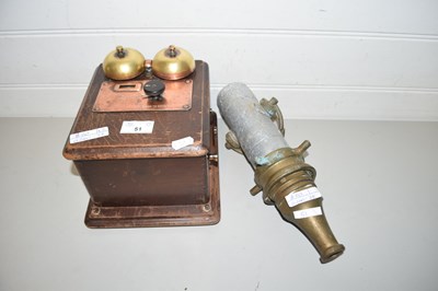 Lot 51 - VINTAGE TELEPHONE BELL AND LARGE OLD FIRE...