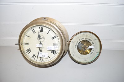Lot 53 - SHIPS CLOCK MANUFACTURED BY SEWILL LIVERPOOL...