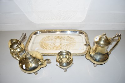 Lot 60 - PLATED COFFEE SET WITH TRAY