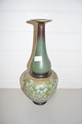 Lot 60A - LARGE DOULTON SLATERS PATENT VASE WITH GREEN...