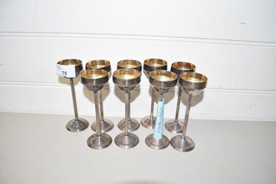 Lot 76 - QUANTITY OF ART NOUVEAU SMALL VASES OR CANDLE...