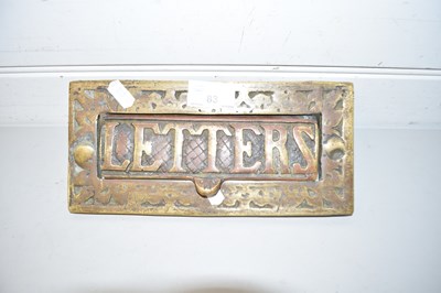 Lot 83 - VINTAGE LATE 19TH CENTURY BRASS LETTER BOX...