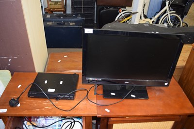 Lot 883 - SMALL ACAI FLAT SCREEN TELEVISION TOGETHER...