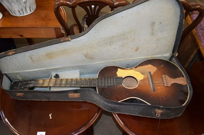 Lot 890 - CASED ACOUSTIC GUITAR (A/F)