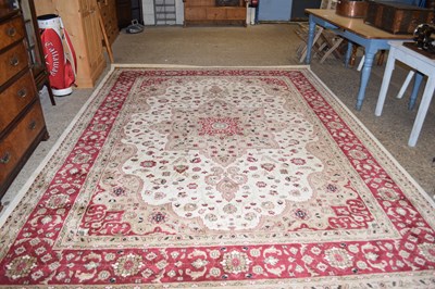 Lot 262 - LARGE MODERN WOOL CARPET WITH STYLISED FLORAL...