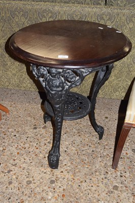 Lot 273 - HEAVY IRON BASED TABLE WITH MOULDED DECORATION,...