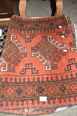Lot 331 - SMALL BEDROOM RUG WITH ABSTRACT DESIGNS, WIDTH...