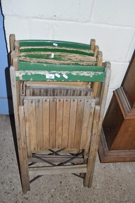Lot 346 - SIX VINTAGE BLOOMFIELD WOODEN FOLDING CHAIRS