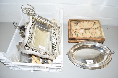 Lot 180 - PLASTIC TRAY CONTAINING QUANTITY OF SILVER...
