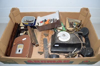 Lot 207 - BOX CONTAINING QUANTITY OF VINTAGE TELEPHONE...