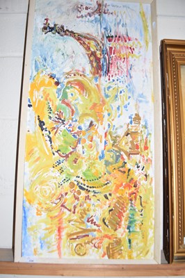 Lot 226 - LARGE ABSTRACT OIL ON BOARD IMAGE