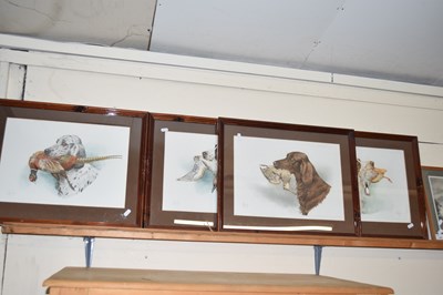 Lot 236 - GROUP OF FOUR PRINTS OF HUNTING DOGS