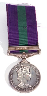 Lot 2 - General Service Medal with Cyprus clasp, named...