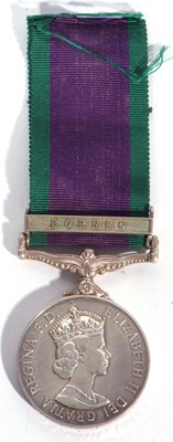Lot 8 - ERII campaign medal for Borneo named to...