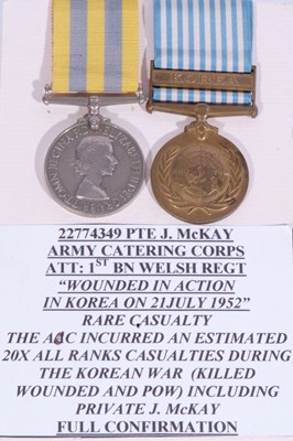 Lot 39 - Korea pair comprising ERII Korea Medal and UN...