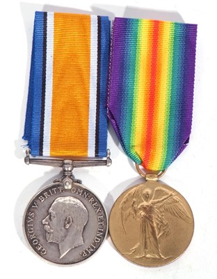 Lot 188 - WWI British medal pair comprising War Medal...