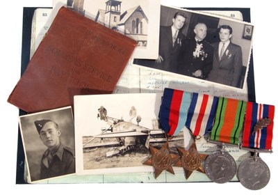 Lot 103 - WWII Medal group comprising 39-45 Star, France...