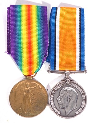 Lot 172 - WWI British Medal pair comprising War Medal...