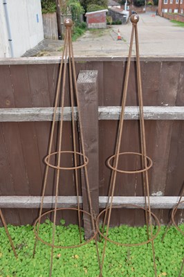 Lot 5 - Pair of traditional obelisks, height 150cm